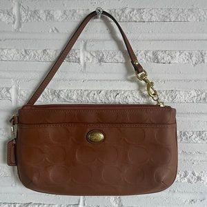Coach leather wristlet